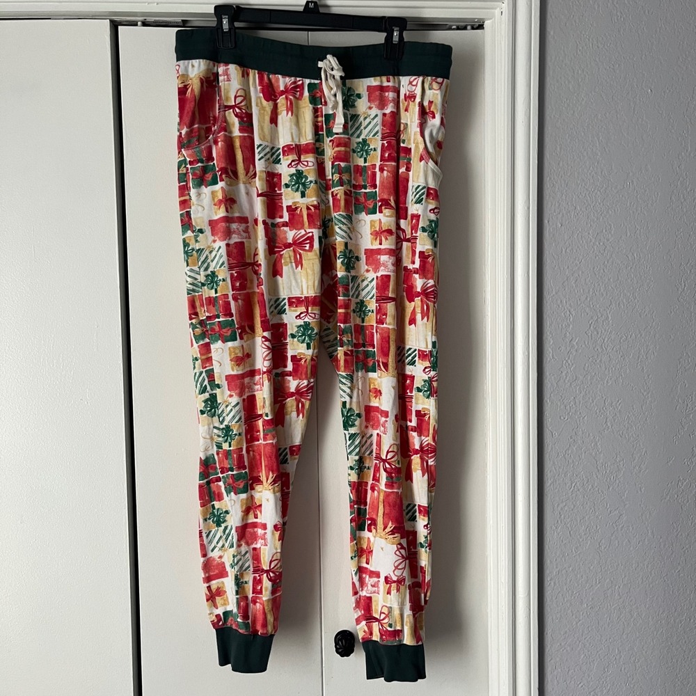 Christmas Holiday Gift Print Pajama‎ Pants Loungewear Womens